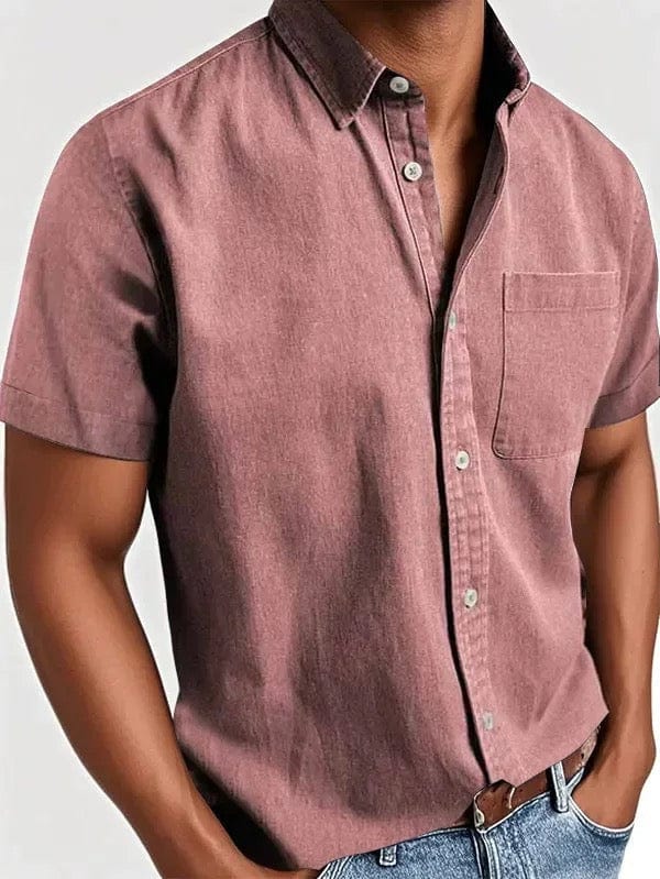 Camisa elegante de manga curta