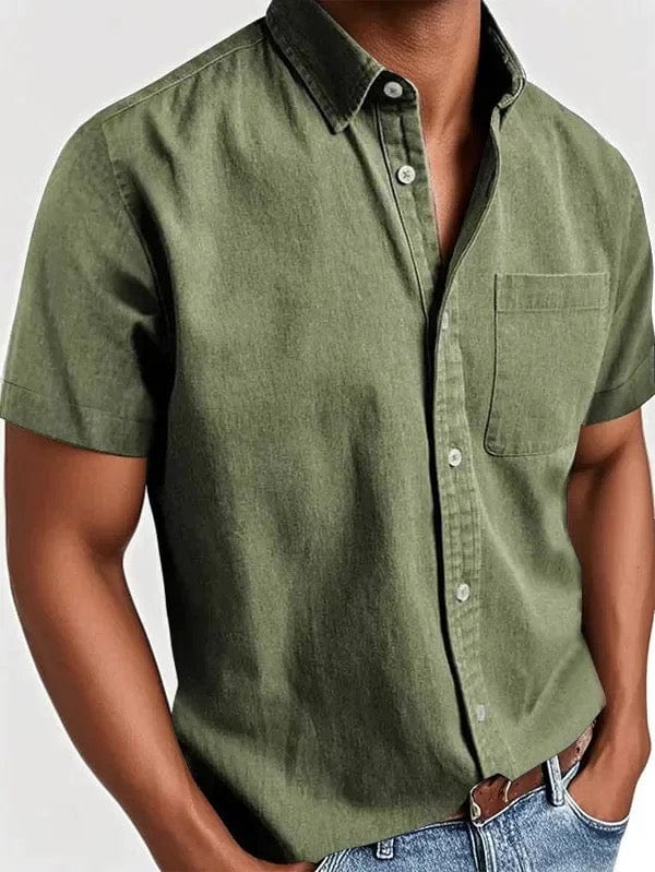 Camisa elegante de manga curta