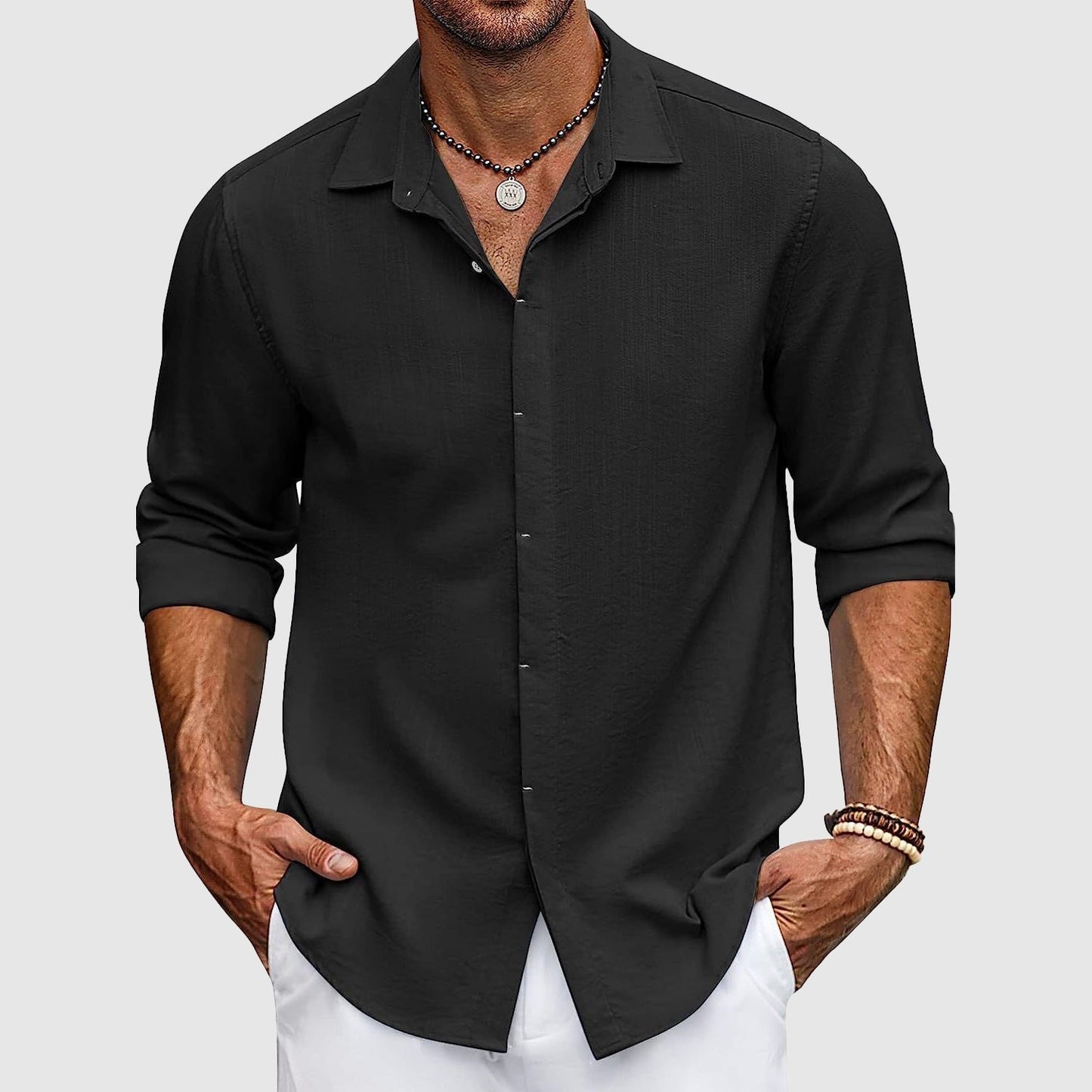 Camisa de algodão elegante