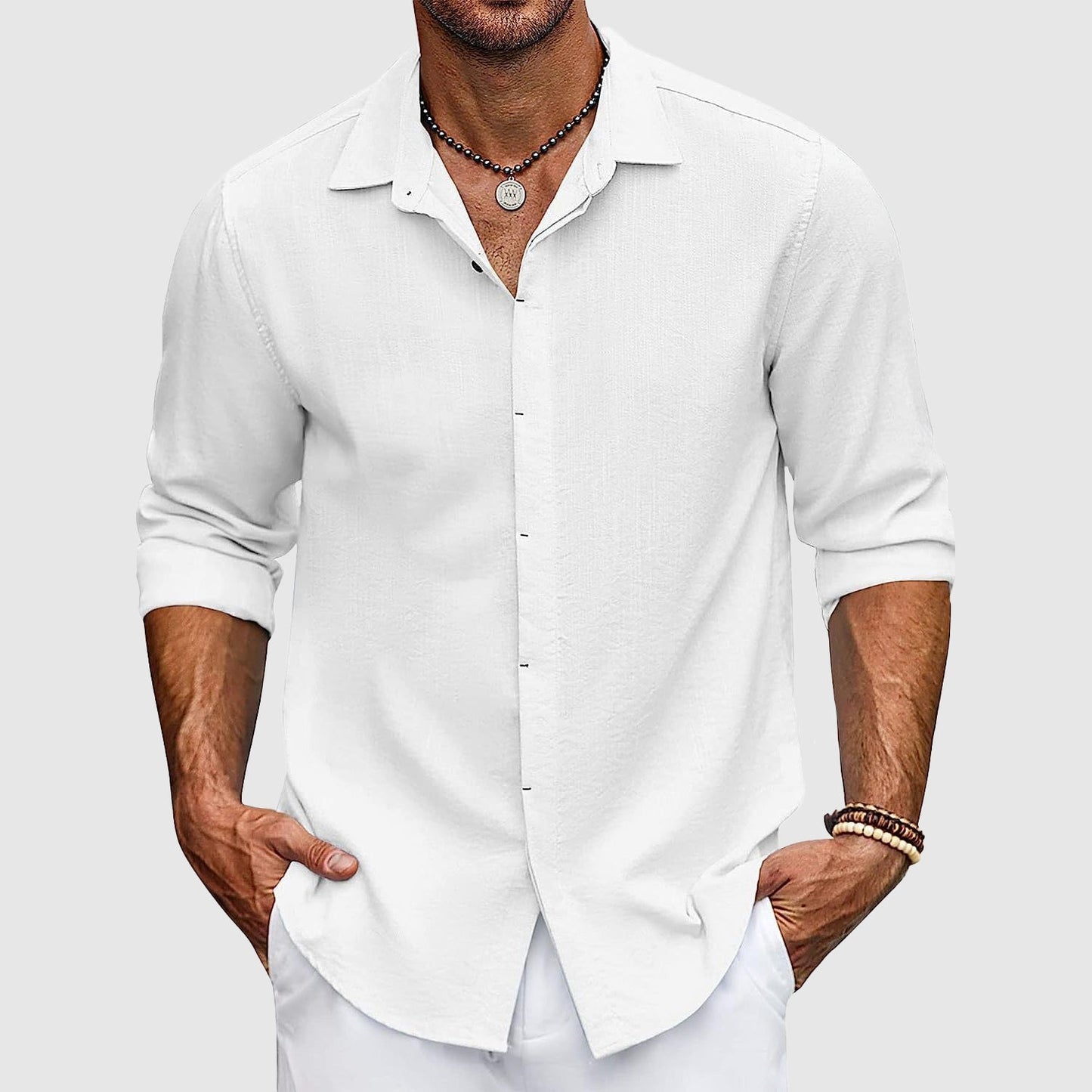 Camisa de algodão elegante