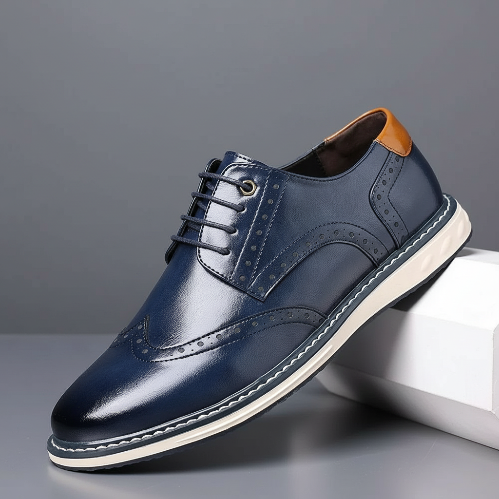 Elegante sapato Oxford em couro