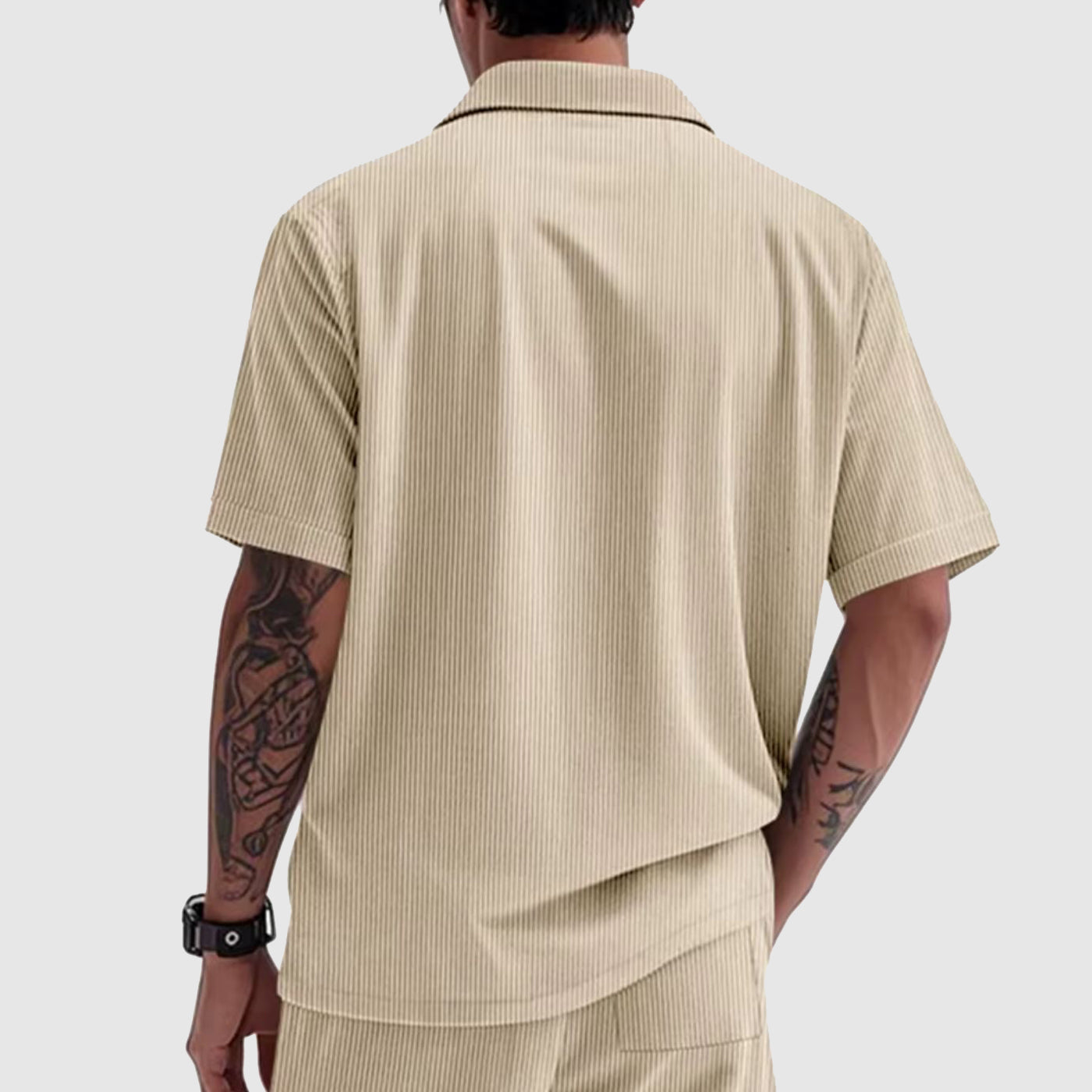 Camisa de bombazina elegante para homem