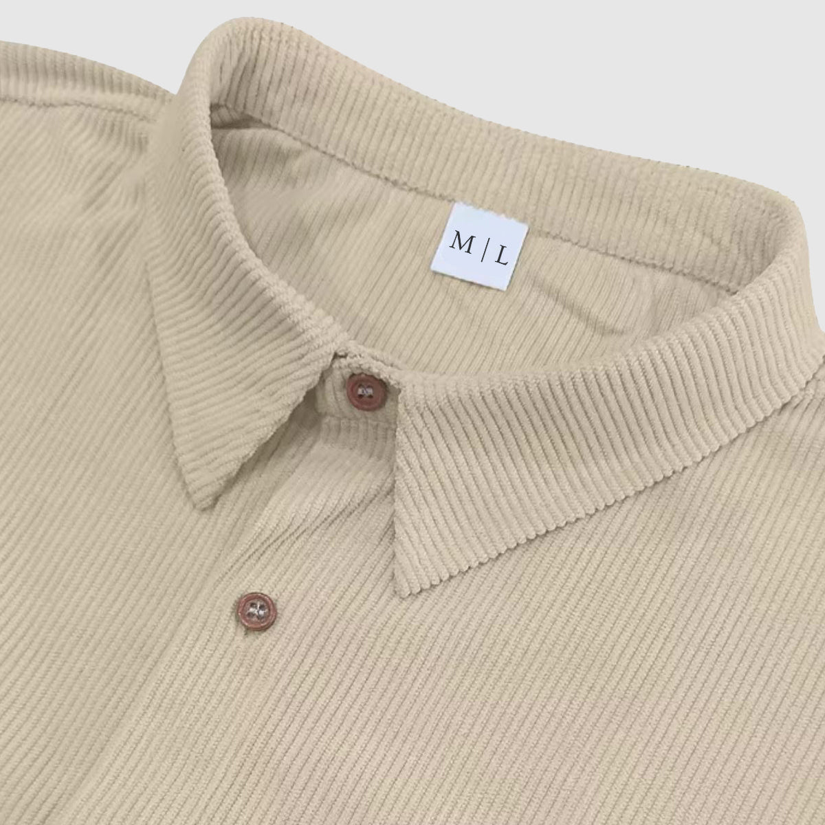 Camisa de bombazina elegante para homem