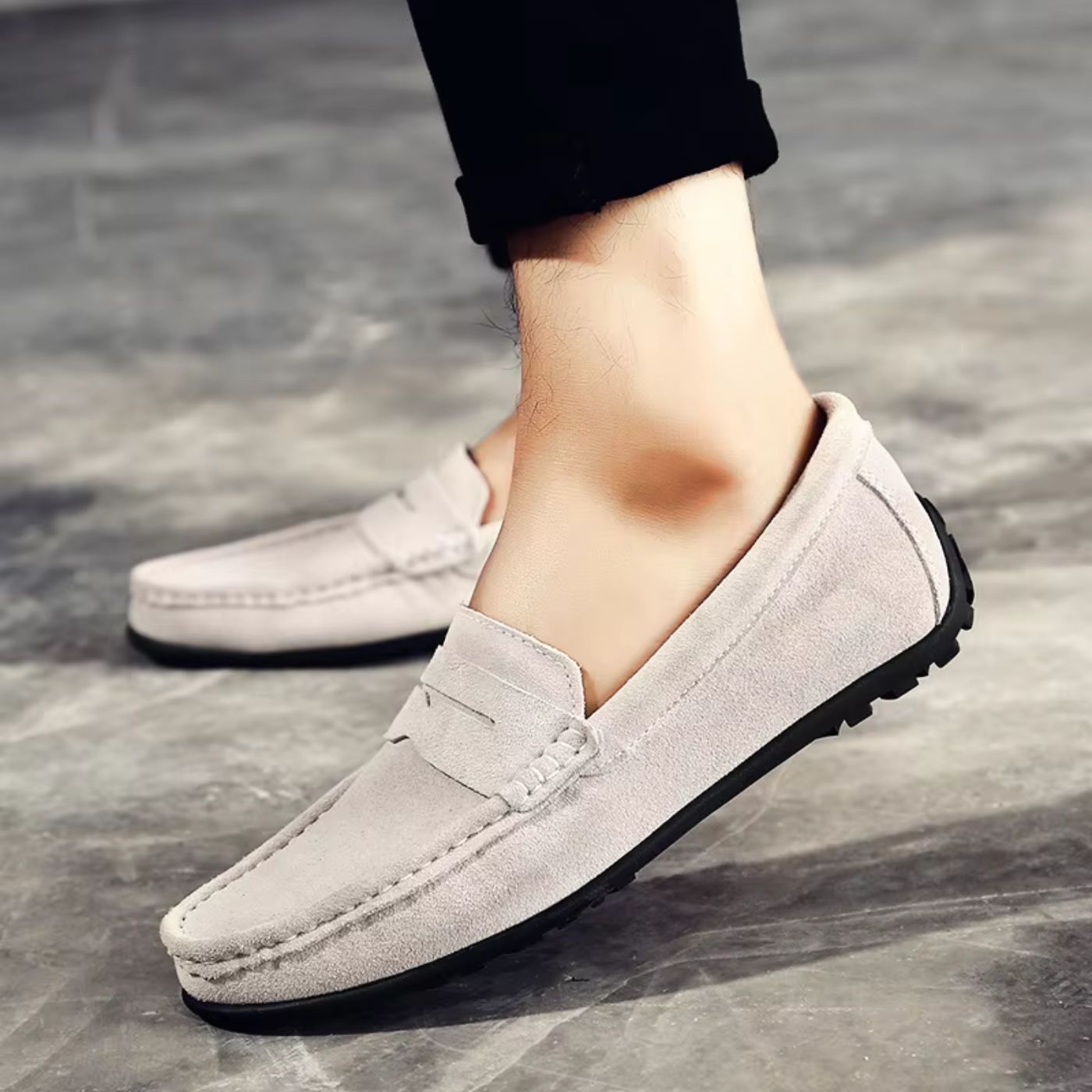 Mocassins de camurça macia