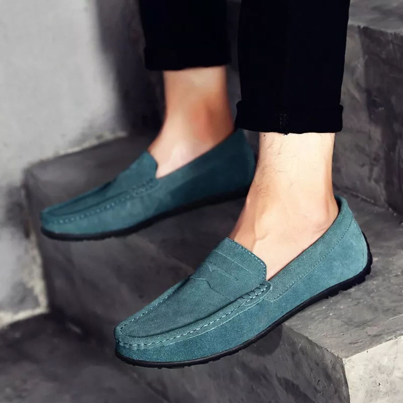 Mocassins de camurça macia