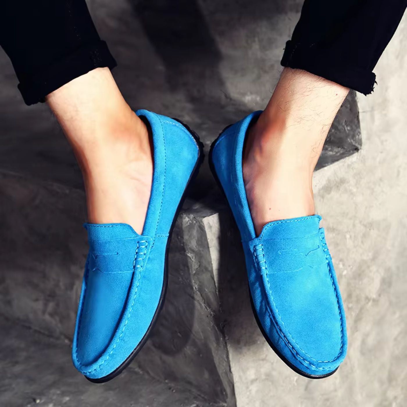 Mocassins de camurça macia