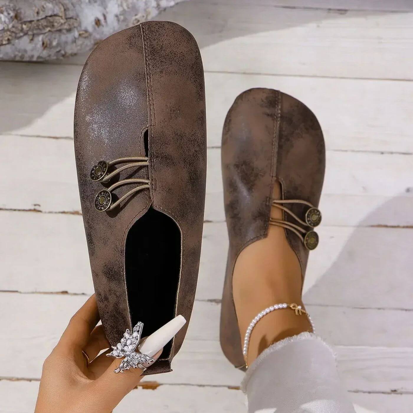 Sapatos ortopédicos macios e flexíveis