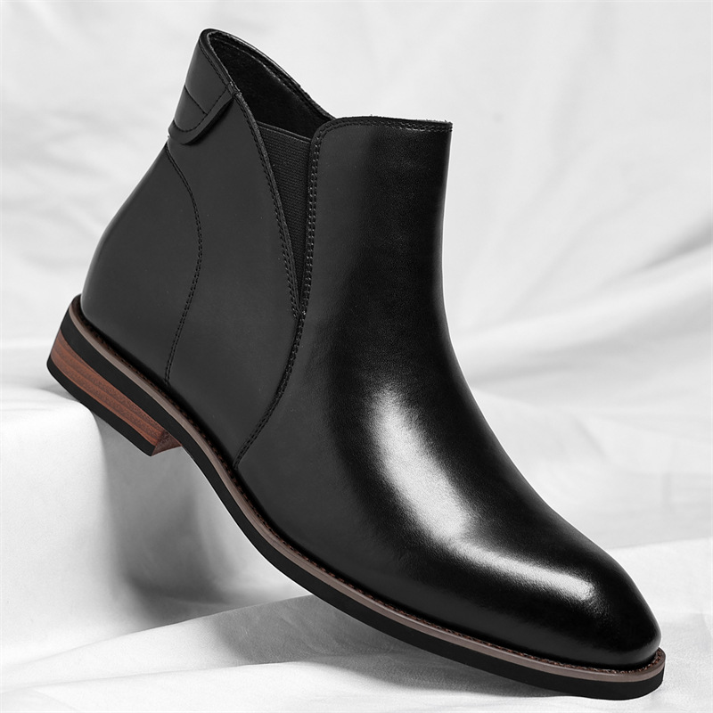 Botas Chelsea elegantes em couro