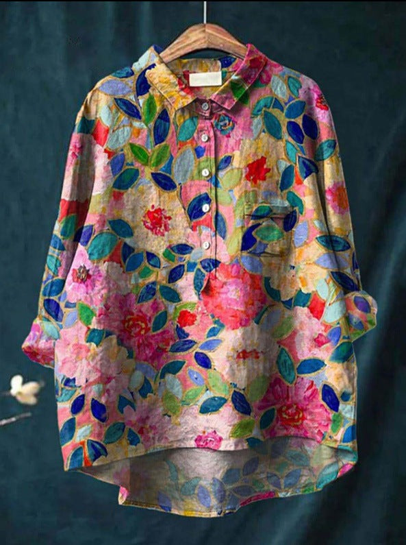 Blusa floral elegante
