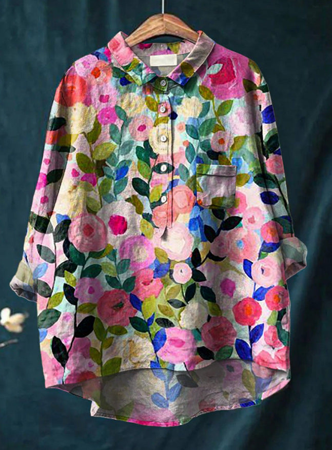Blusa floral elegante