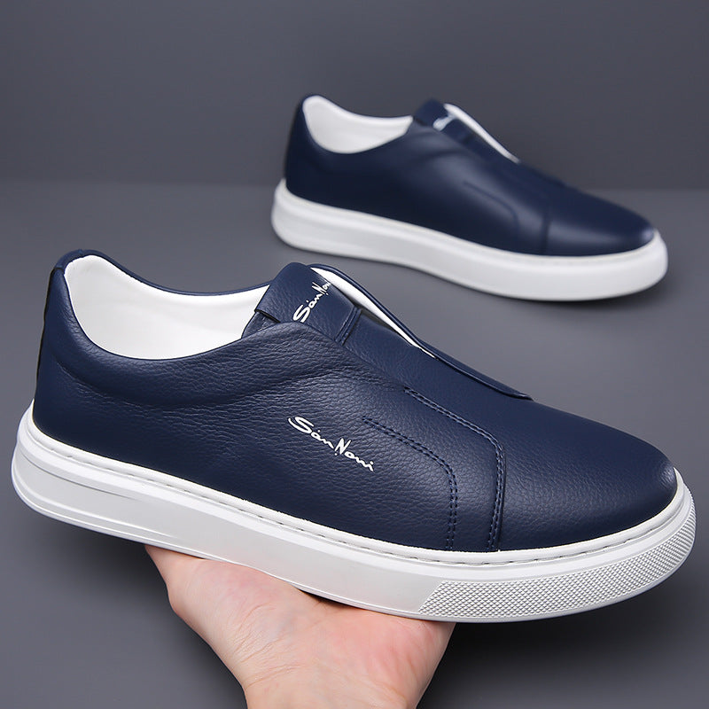 Sapatos Slip-On em pele