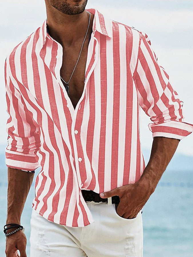 Camisa de riscas elegante