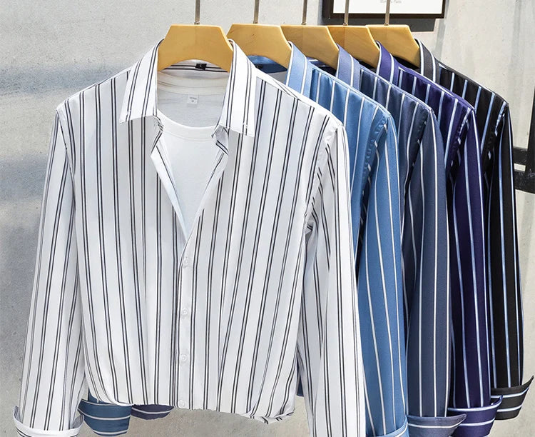 Camisa de homem com riscas elegantes
