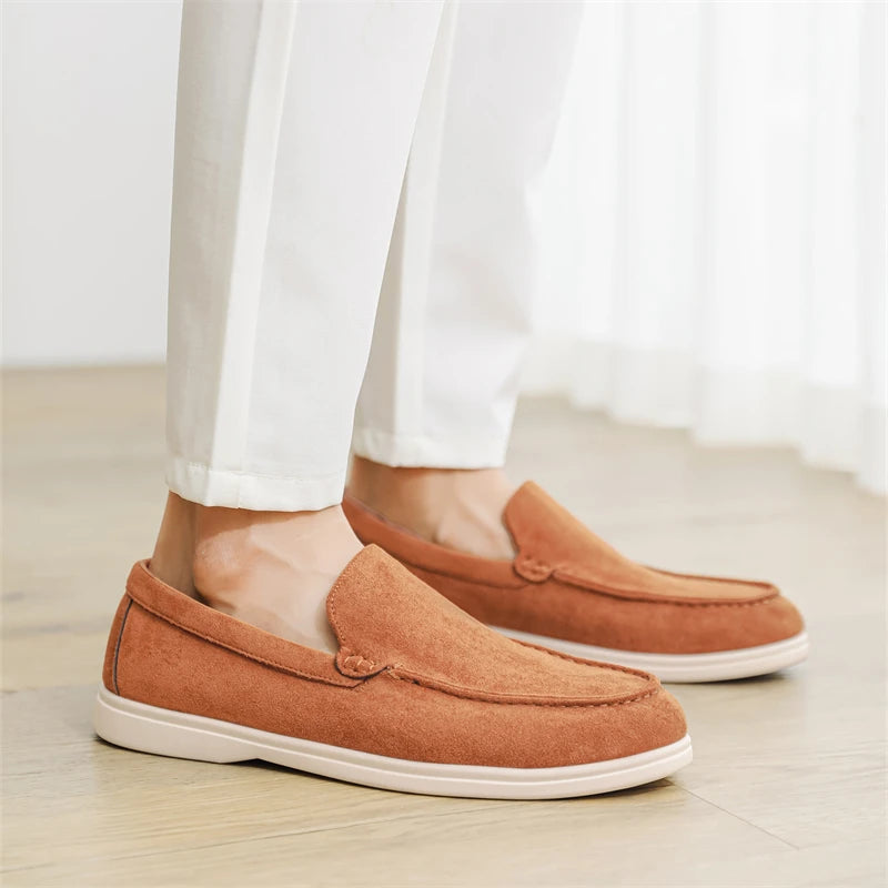Mocassins casuais de camurça