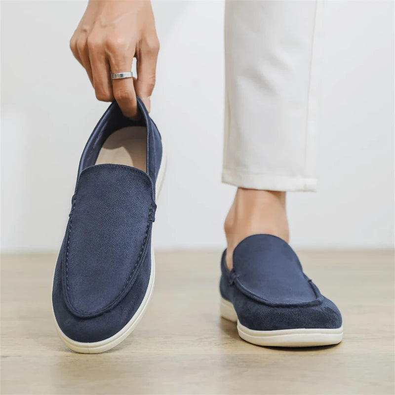 Mocassins casuais de camurça