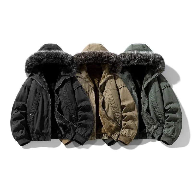 Casaco cargo elegante com forro polar