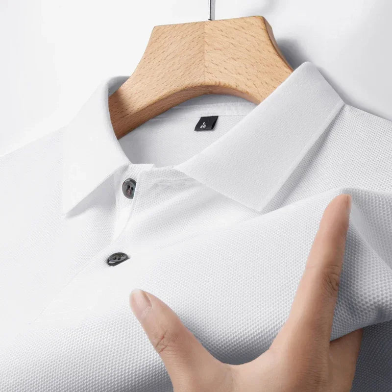 Camisa pólo casual de algodão