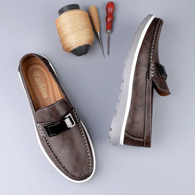Mocassins de couro de luxo