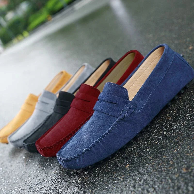 Mocassins casuais de camurça
