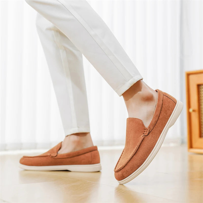 Mocassins casuais de camurça
