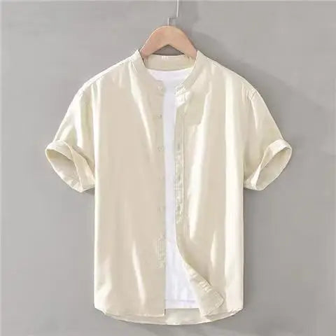 Camisa de verão em algodão e linho
