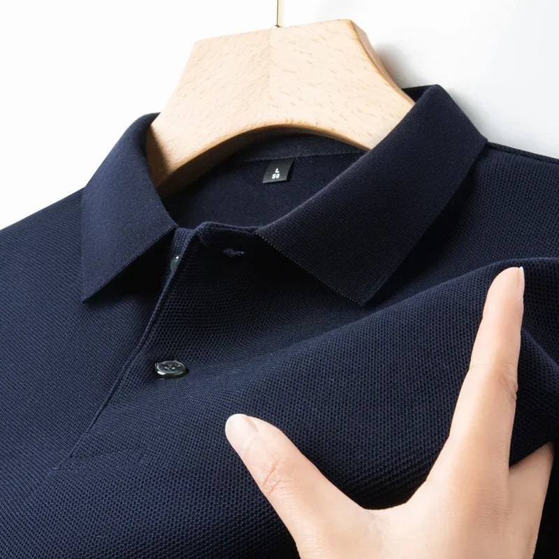 Camisa pólo casual de algodão