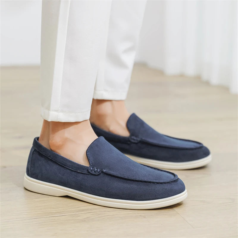 Mocassins casuais de camurça