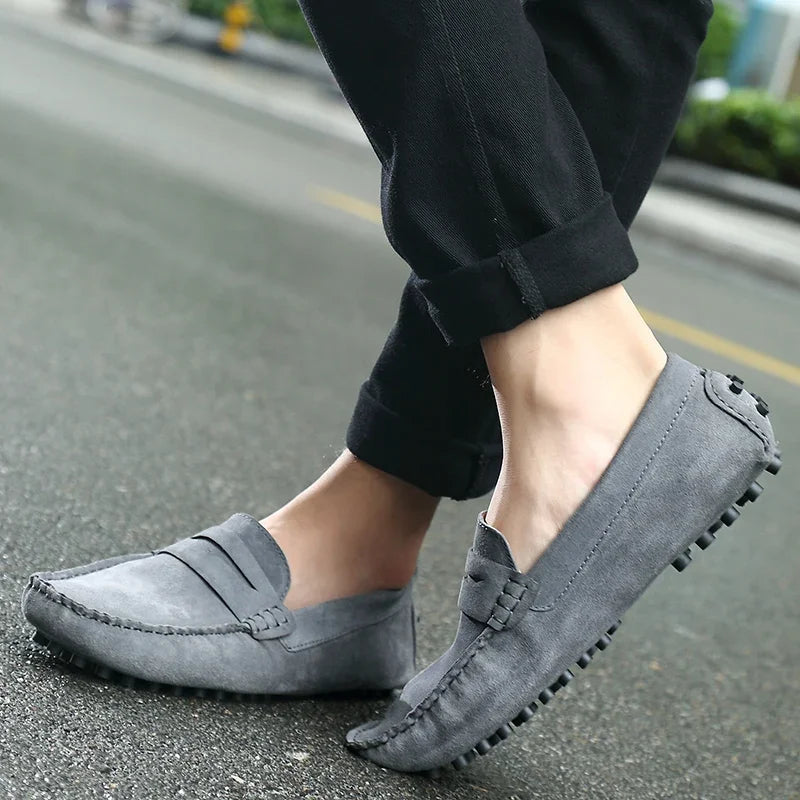 Mocassins casuais de camurça