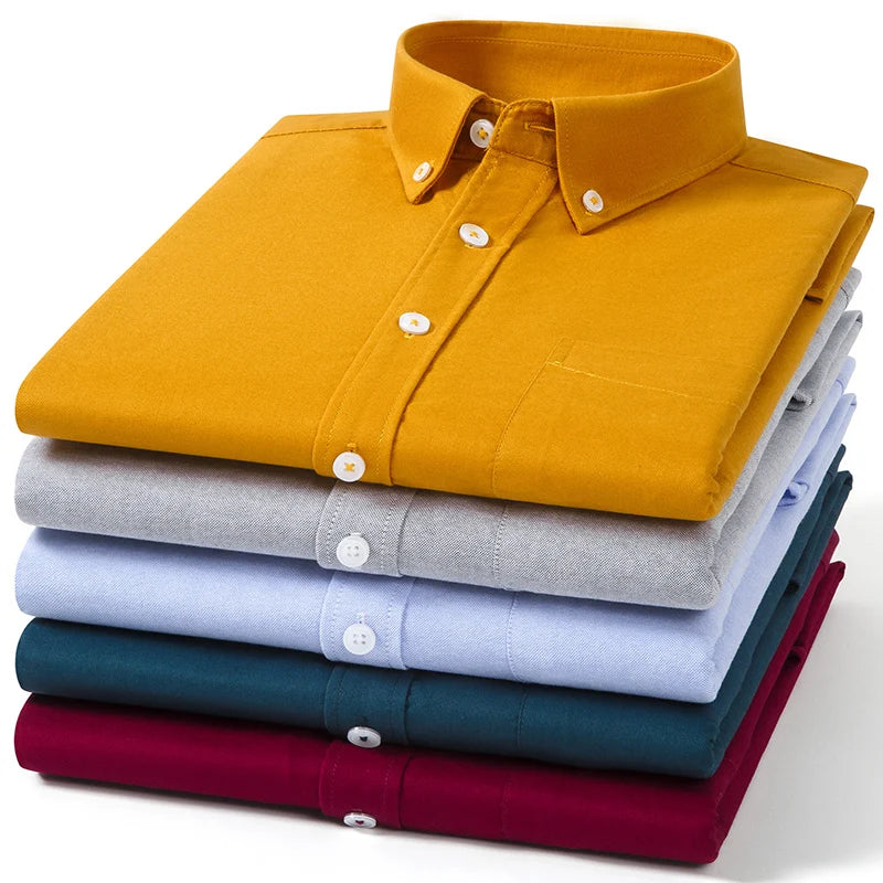 Camisa Oxford de algodão