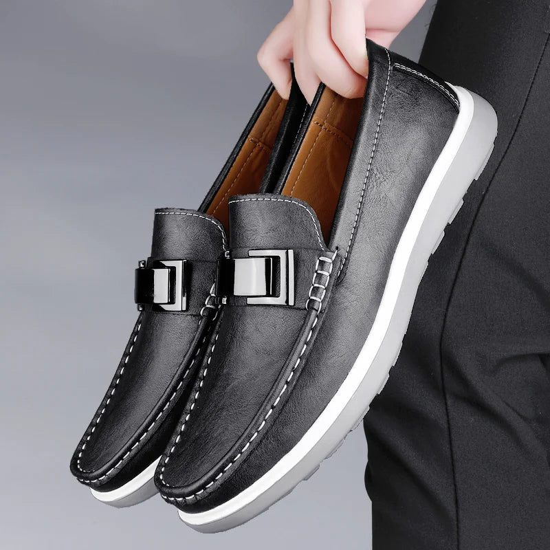 Mocassins de couro de luxo