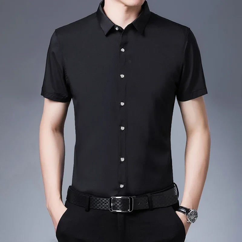 Camisa de manga curta casual para negócios