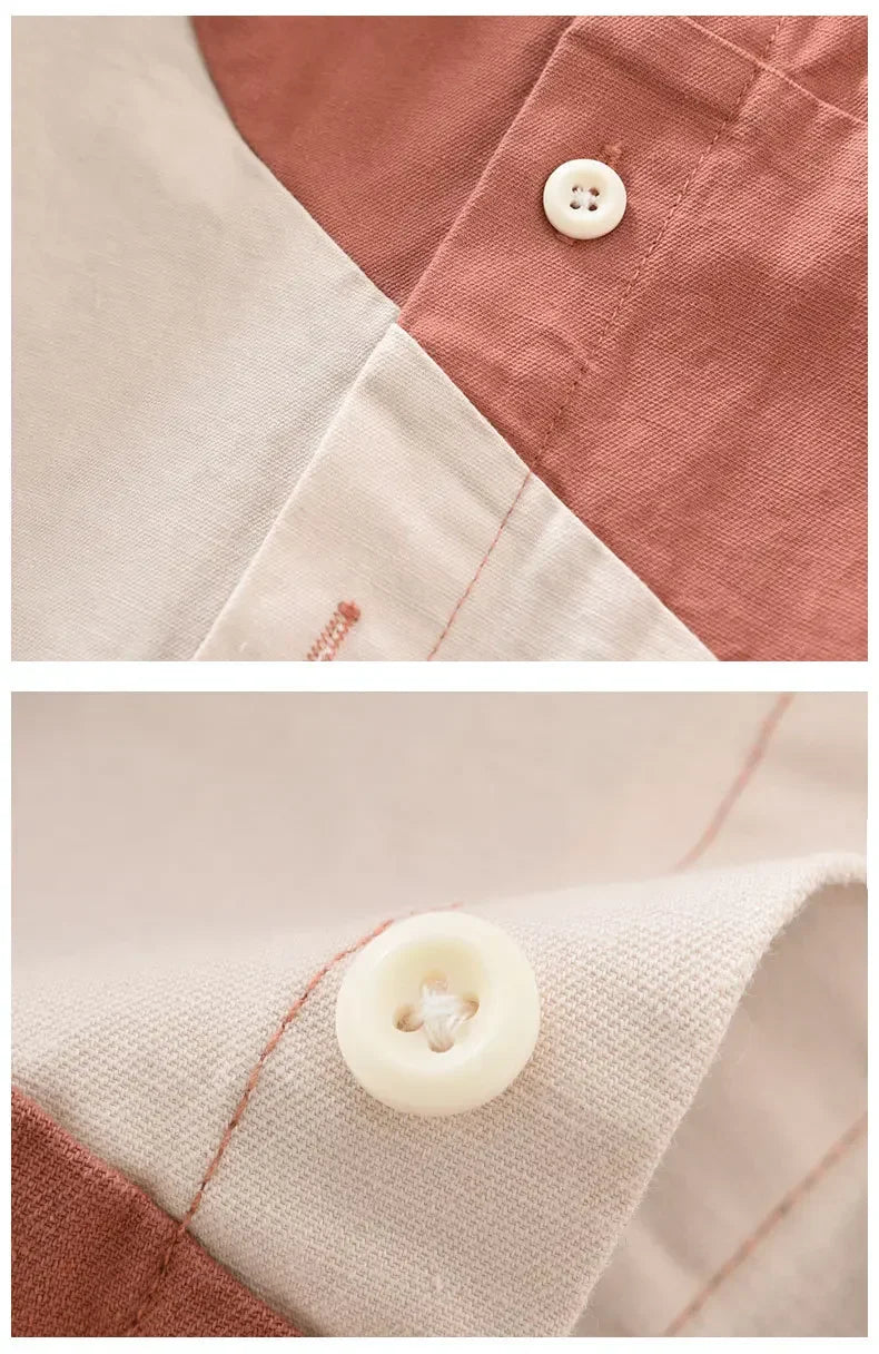 Camisa bicolor de algodão