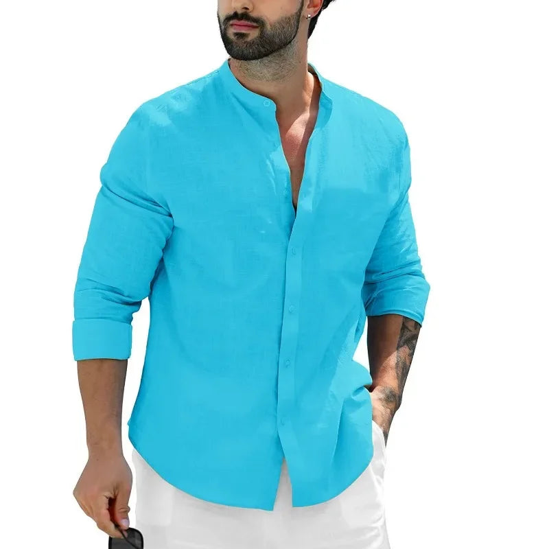Camisa casual de linho
