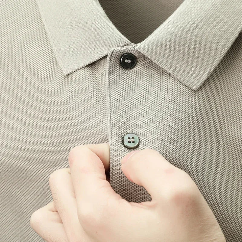 Camisa pólo casual de algodão