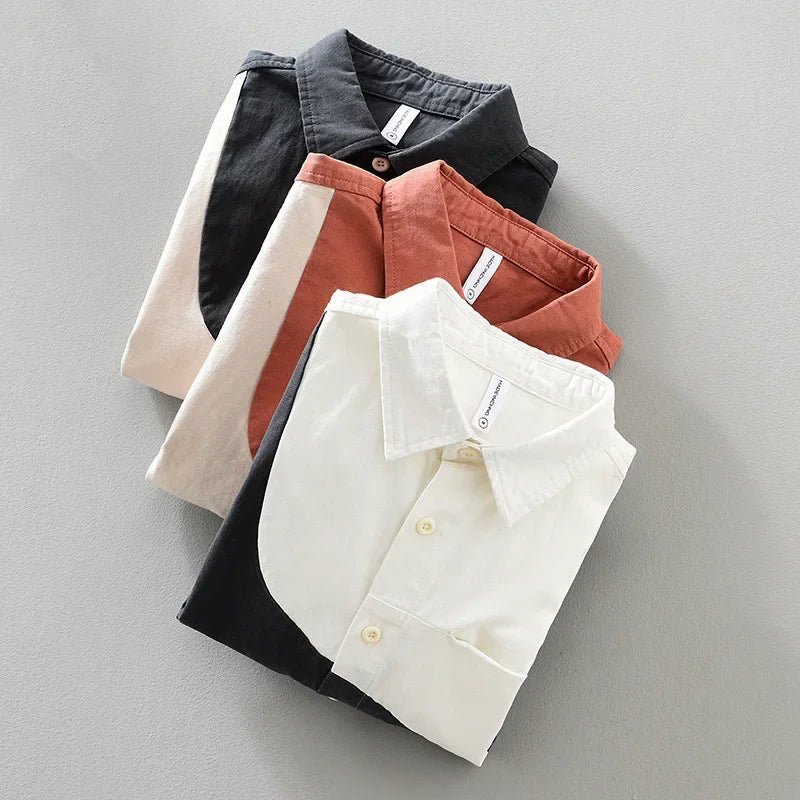 Camisa bicolor de algodão