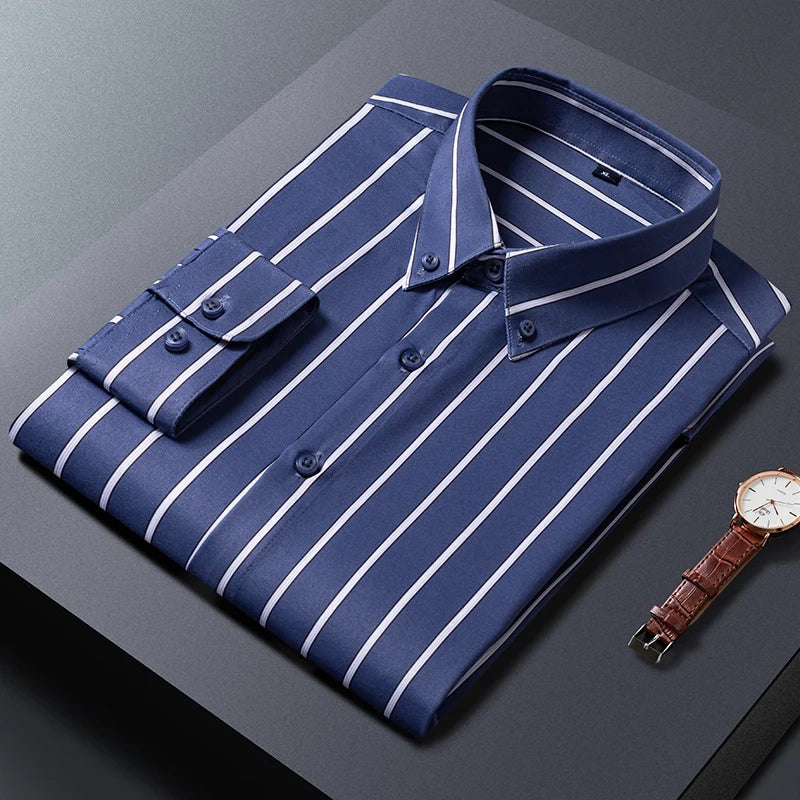Camisa de homem com riscas elegantes