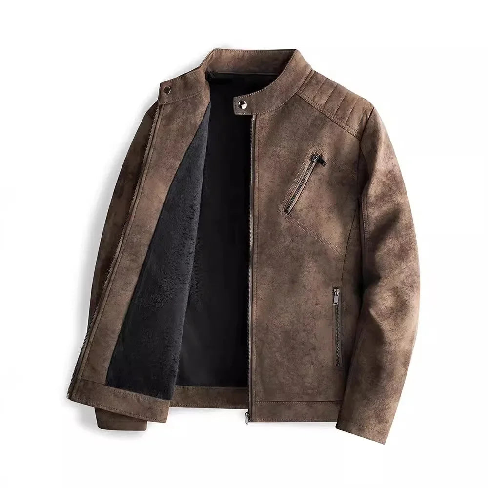 Casaco de pele elegante forrado a lã