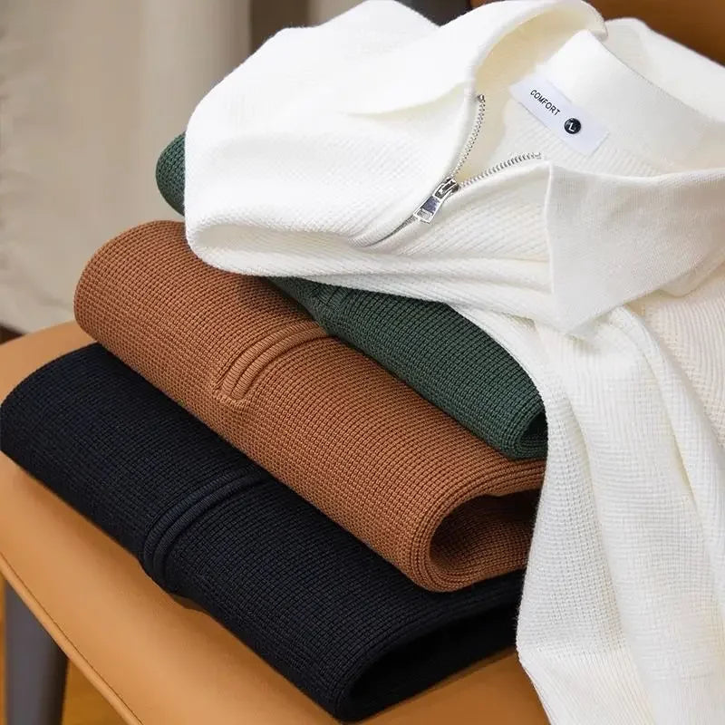 Camisola com fecho de correr elegante para homem