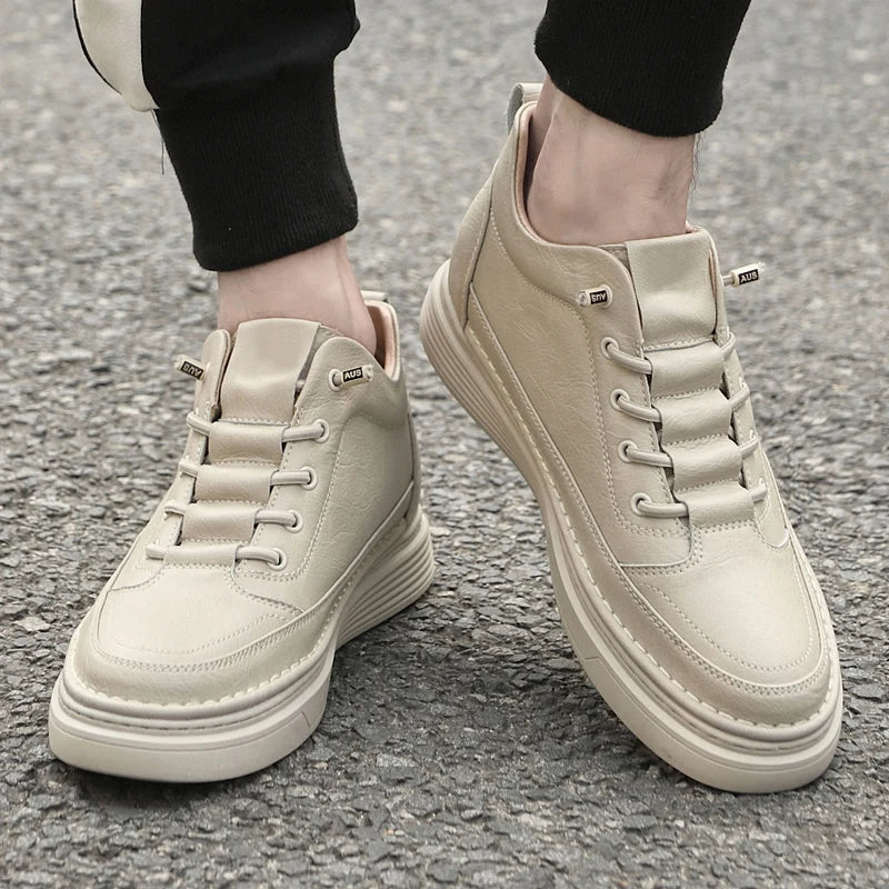 Sapatos Oxford elegantes de couro alto