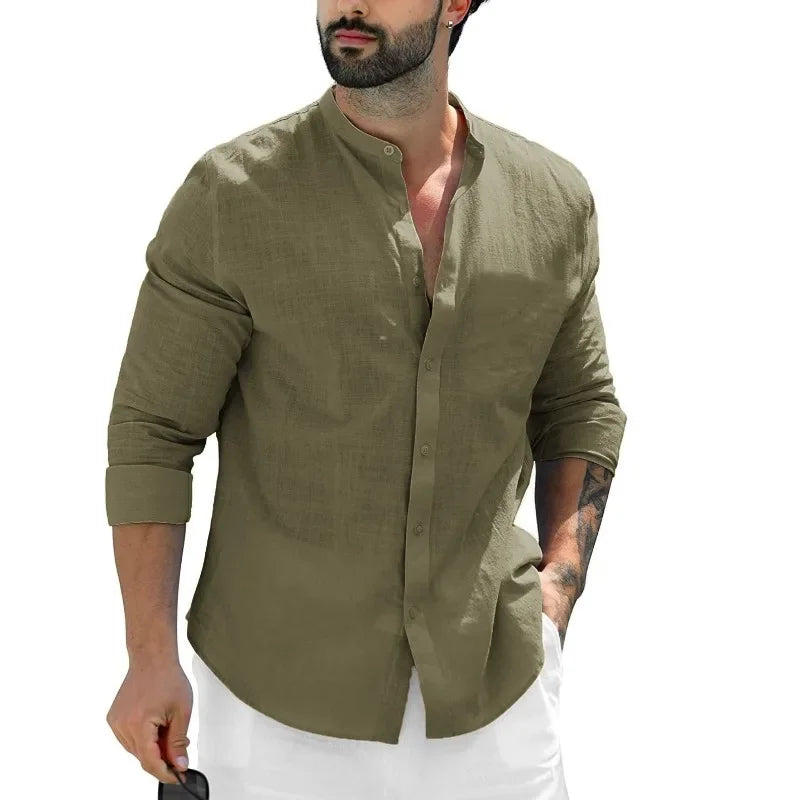 Camisa casual de linho