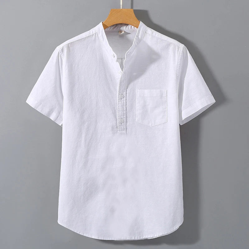 Camisa de algodão de manga curta