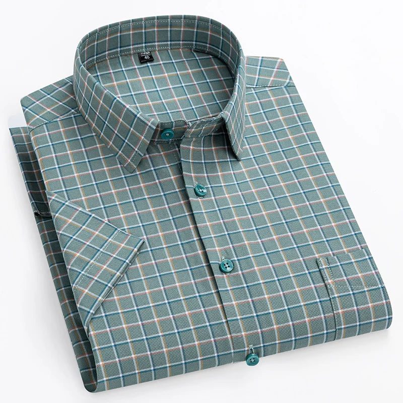 Camisa de manga curta em algodão