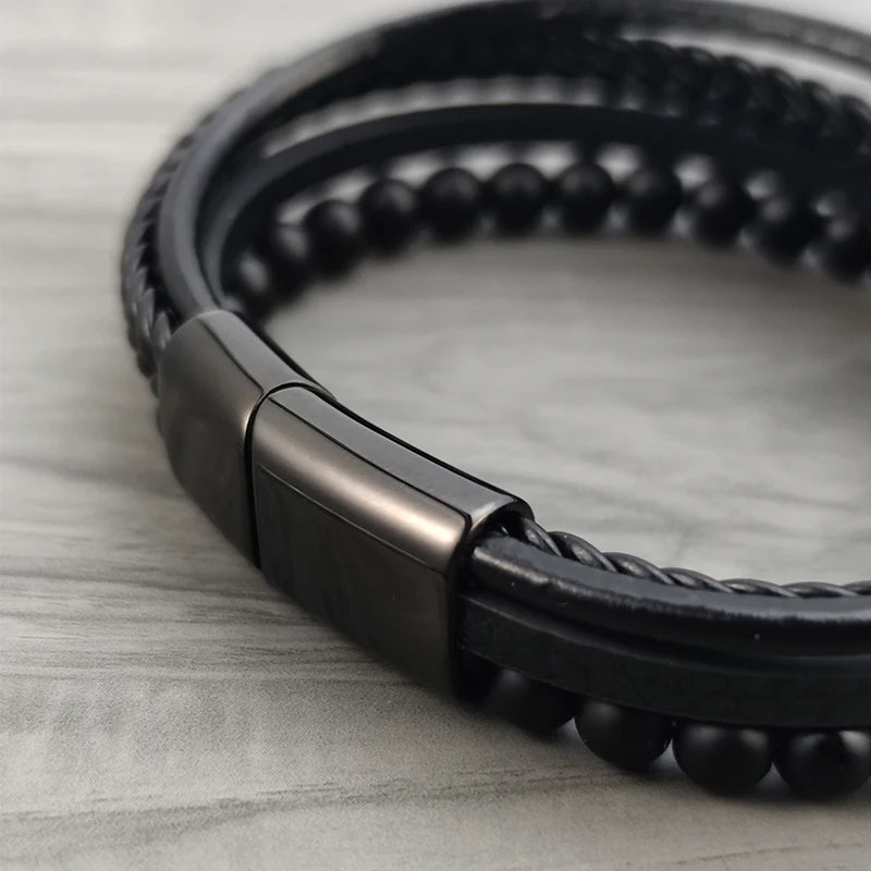 Pulseira de aço de luxo para homem