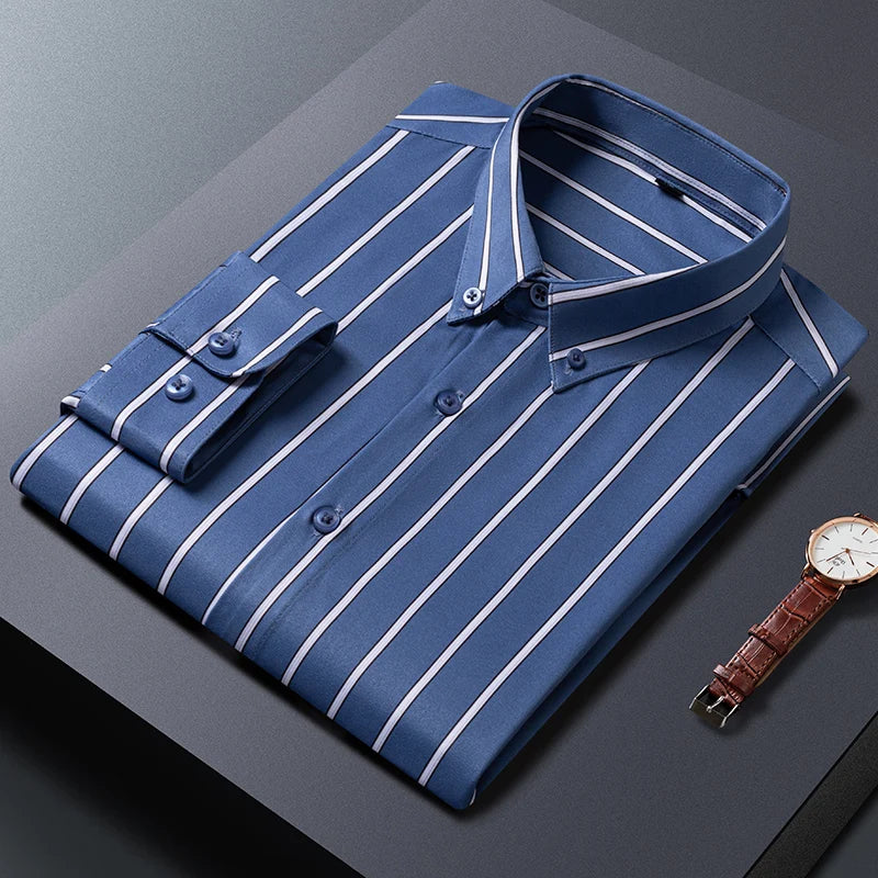 Camisa de homem com riscas elegantes