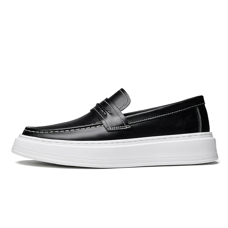 Sapatos de barco em pele