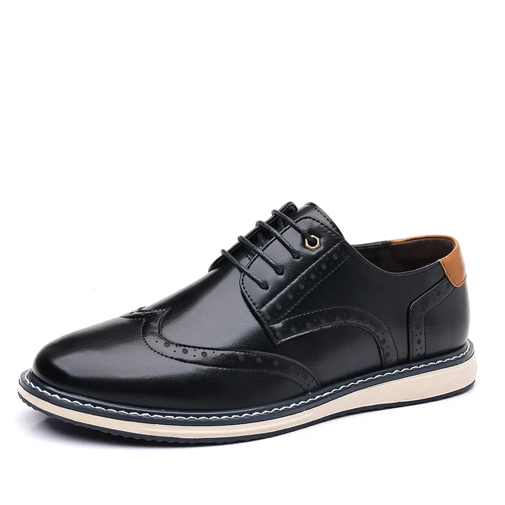 Elegante sapato Oxford em couro