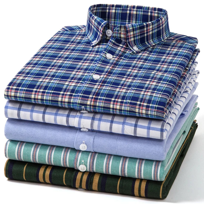 Camisa Oxford de algodão