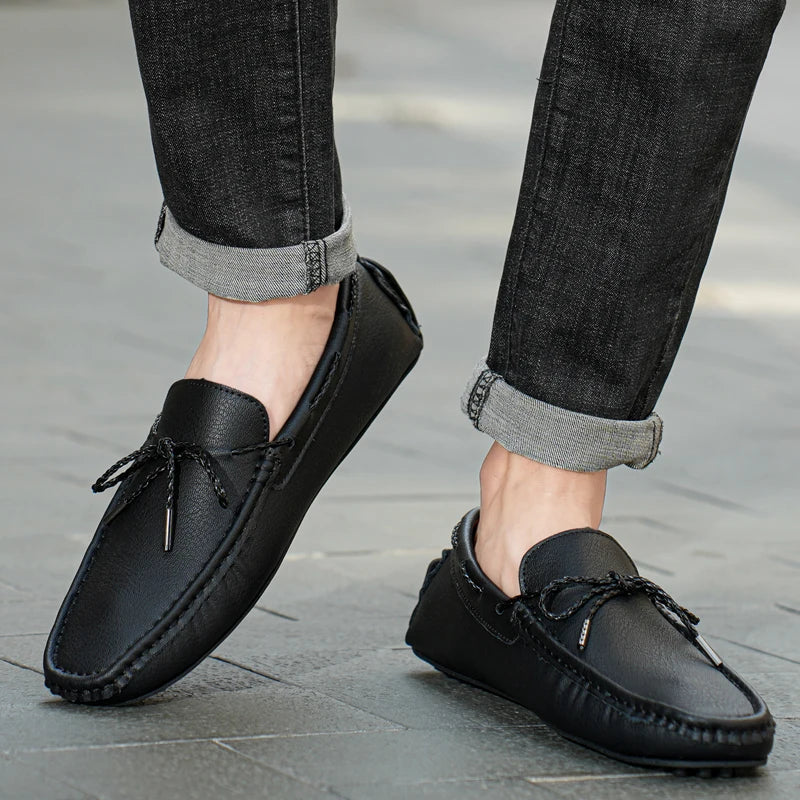 Mocassins de camurça feitos à mão
