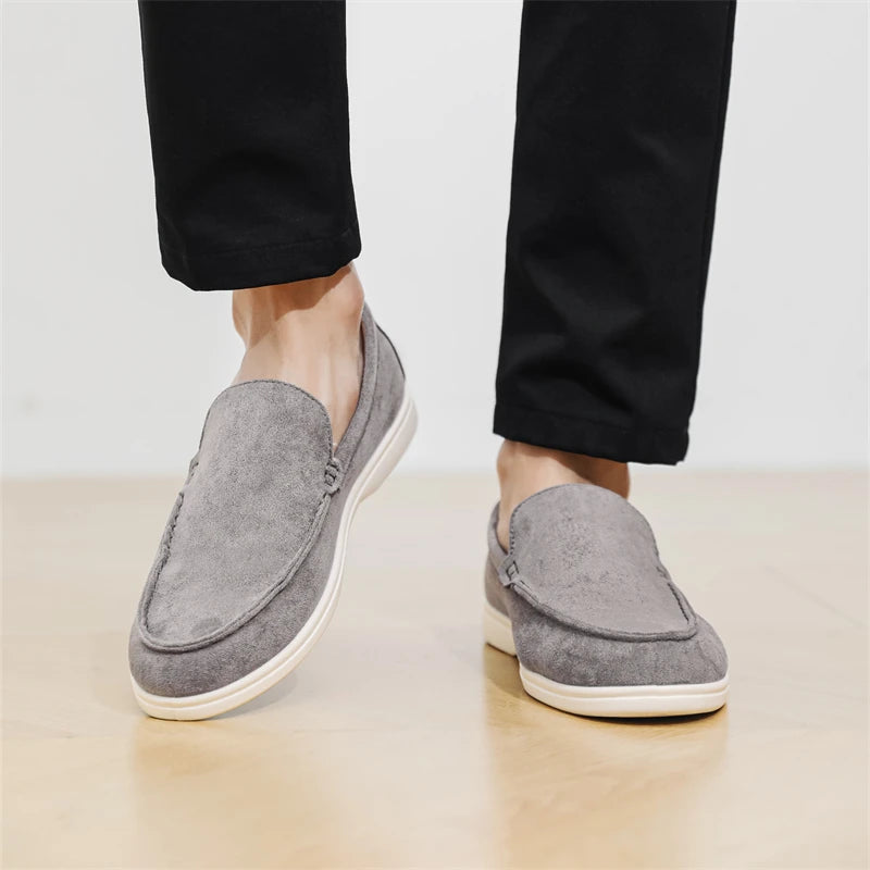 Mocassins casuais de camurça