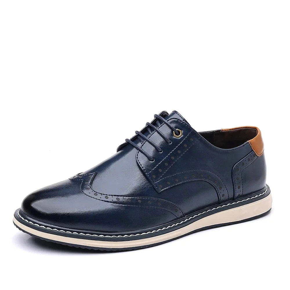Elegante sapato Oxford em couro
